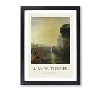 Dido Building Carthage By Joseph Mallord William Turner Exhibition Museum Painting Framed Print | A3 Black Framed Wall Art | Ready to Hang | Modern Cityscape Picture | Living Room Lounge Office