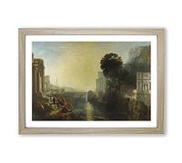 Dido Building Carthage by Joseph Mallord William Turner Framed Print | A2 Oak Framed Wall Art | Ready to Hang | Modern Cityscape Picture | Living Room Bedroom Lounge Office