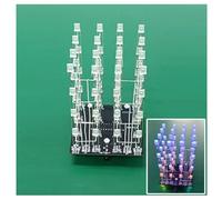 DIDODI Soldering Practice Kit 4x4x4 LED Color Light Cube DIY Electronics Kit Fun and Educational Soldering Project for Beginners, Hobbyists, and Students Learn Soldering with a Stunning LED Display