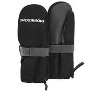 Didriksons - Kid's Biggles Zip Mittens - Gloves size 4-6 Years, black