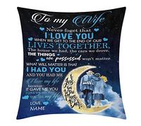 Didsbfsd I Love You Birthday Gifts Valentines Day Gifts To My Wife Throw Pillow Cover Gift Anniversary Birthday to My Wife