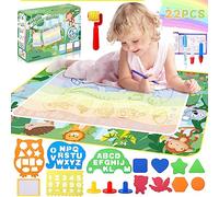 DIDUDE Magic Water Drawing Mat for Children 1 2 3 Years, 120 x 90 cm, Reusable, with Painting Tool Set, Dirt-Repellent, Educational Toys for Boys and Girls