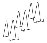 DIDUDIDU Plate Holder Easel Display Stand, 8" Large Plate Stands | Black Twisted Metal Wire Easels for Displaying Decorative Plates, Picture Frame, Painting, Plaque, Cookbook, Arts - 3 Pack