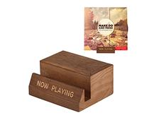 DIDUDIDU Vinyl Record Storage Vinyl Shelf Wood - Now Playing Record Stand - LP Holder in Retro Design - Vintage Record Stand - Subscription for Vinyl Lovers
