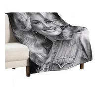 DIDUOMAN Dolly Parton Poster Young Singer Throw Blankets Super Soft And Warm Flannel Fleece Blanket All Season Use for Bed Sofa Couch 40"x50"