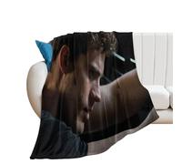 DIDUOMAN Jamie Dornan Sexy Model Ireland Actor Poster Fleece Bed Blanket Flannel All Season Use Cozy Plush Lightweight Throw Blankets Fall Decor 30"x40"