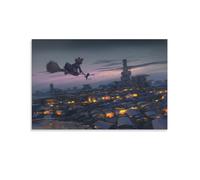 DIDUOMAN Kiki's Delivery Service Anime Studio Ghibli Poster Picture Print Canvas Poster Wall Paint Art Posters Decor Modern Home Artworks 12x18inch(30x45cm)