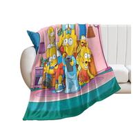 DIDUOMAN The Simpsons American Anime 2023 Poster Flannel Blanket for Couch Sofa Fleece Throw Blankets 300GSM Bed Room Decor All Season Use 60"x80"
