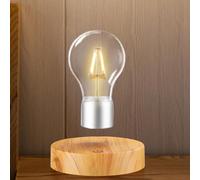 DIDWI Floating Light Bulb Lamp, Magnetic Levitating Rotating Bulb Lamps, Levitating Wireless LED Bulb Desk Lamp Night Lights for Room Décor, Cool Gifts for Christmas, New Year, Birthday