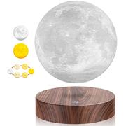 DIDWI Floating Moon Lamp, Magnetic Levitation Spinning 3D Printing Moon Light Levitating Lamps Globe with 3 Colors Modes LED Moon Night Lights, Room Decor, Creative Gift for Kids Friends