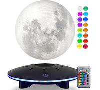 DIDWI Levitating Moon Lamp, 16 Colors LED Magnetic Floating Moon Light, 3D Printing Spinning Lunar Lamp Night Lights for Room Decoration, Cool Tech Gadgets, Unique Gift