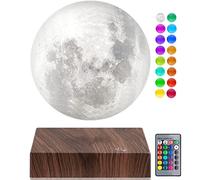 DIDWI Levitating Moon Lamp, Magnetic Floating Moon Light Lamps Spinning 3D Printing Night Light for Home Office Decor, Birthday