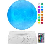 DIDWI Magnetic Floating and Spinning Moon Lamp, Levitating 3D Moon Light Lamps, 16 Colors LED Moon Night Lights for Room Decor, Cool Gifts for Kids, Parents, Friends