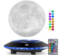 DIDWI Magnetic Levitating Moon Lamp Rotating Floating Moon 16 Colors Night Light Levitating Lamp Decorative Lights for Room