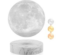 DIDWI Magnetic Levitating Moon Lamp Rotating Floating Moon Lamp Night Light 3 Colors Moon Levitating Lamp Decorative for Living Room