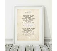 Didymus Co Ben E. King - Stand By Me - Song Lyric Art Poster Print (UNFRAMED) - Sizes A4 A3 (A3)