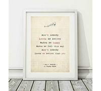 Didymus Co Chaka Khan - Ain't Nobody - Song Lyric Art Poster Print (UNFRAMED) - Sizes A4 A3 (A4)