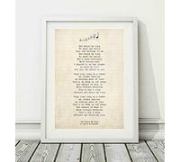 Didymus Co David Alexander - She Wears My Ring - Song Lyric Art Poster Print (UNFRAMED) - Sizes A4 (29.7 x 21cm) and A3 (42 x 29.7cm) (A4)