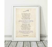 Didymus Co David Bowie - Absolute Beginners - Song Lyric Art Poster Print (UNFRAMED) - Sizes A4 (29.7 x 21cm) and A3 (42 x 29.7cm) (A4 Framed With Mount (WHITE))