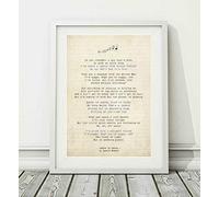 Didymus Co David Bowie - Ashes To Ashes - Song Lyric Art Poster Print (UNFRAMED) - Sizes A4 A3 (A4 Framed With Mount (WHITE))
