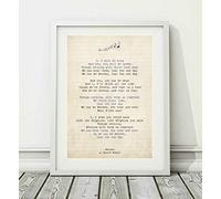 Didymus Co David Bowie - Heroes - Song Lyric Art Poster Print (UNFRAMED) - Sizes A4 A3 (A3)