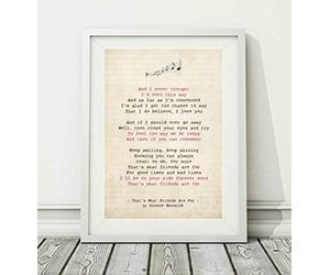 Didymus Co Dionne Warwick - That's What Friends Are For - Song Lyric Art Poster Print (UNFRAMED) - Sizes A4 A3 (A4)