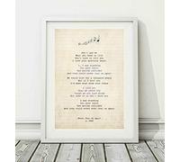 Didymus Co INXS - Never Tear Us Apart - Song Lyric Art Poster Print (UNFRAMED) - Sizes A4 (29.7 x 21cm) and A3 (42 x 29.7cm) (A3)