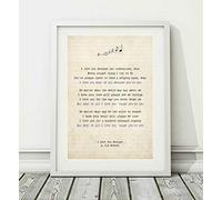 Didymus Co Jim Reeves - I Love You Because - Song Lyric Art Poster Print (UNFRAMED) - Sizes A4 A3 (A3)
