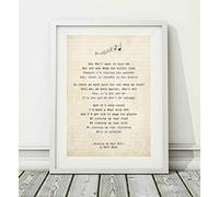Didymus Co Kate Bush - Running Up That Hill - Song Lyric Art Poster Print (UNFRAMED) - Sizes A4 (29.7 x 21cm) and A3 (42 x 29.7cm) (A4)