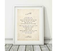 Didymus Co Kenny Rogers - Lady - Song Lyric Art Poster Print (UNFRAMED) - Sizes A4 A3 (A4 Framed With Mount (WHITE))