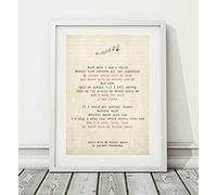 Didymus Co Luther Vandross - Dance With My Father Again - Song Lyric Art Poster Print (UNFRAMED) - Sizes A4 A3 (A4 Framed With Mount (WHITE))