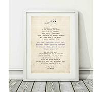Didymus Co Moana - How Far I'll Go - Song Lyric Art Poster Print (UNFRAMED) - Sizes A4 (29.7 x 21cm) and A3 (42 x 29.7cm) (A4)