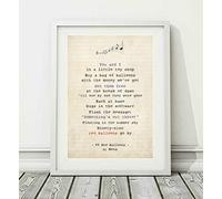 Didymus Co Nena - 99 Red Balloons - Song Lyric Art Poster Print (UNFRAMED) - Sizes A4 A3 (A4 Framed With Mount (WHITE))