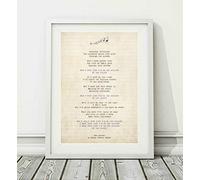 Didymus Co Ocean Colour Scene - The Circle - Song Lyric Art Poster Print (UNFRAMED) - Sizes A4 A3 (A4 Framed With Mount (WHITE))