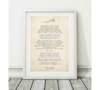 Didymus Co Paul Weller - Above The Clouds - Song Lyric Art Poster Print (UNFRAMED) - Sizes A4 (29.7 x 21cm) and A3 (42 x 29.7cm) (A4)
