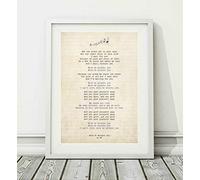 Didymus Co U2 - With Or Without You - Song Lyric Art Poster Print (UNFRAMED) - Sizes A4 A3 (A3)