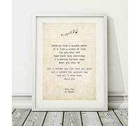 Didymus Co Yazoo - Only You - Song Lyric Art Poster Print (UNFRAMED) - Sizes A4 A3 (A4 Framed With Mount (WHITE))