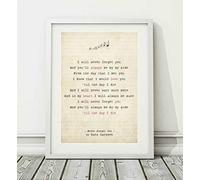 Didymus Co Zara Larsson - Never Forget You - Song Lyric Art Poster Print (UNFRAMED) - Sizes A4 A3 (A4)