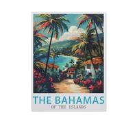 Die Bahamas der Inseln，Papier Landscape Puzzle, Jigsaw Puzzles 1000 Pieces, For Adult Kids Decompression Puzzle Nice Gifts（50x70cm）-BF27