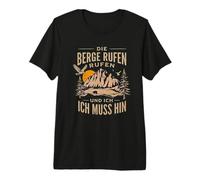 Die Berge Rufen Und Ich Muss Hin - Vintage Wandern Premium T-Shirt