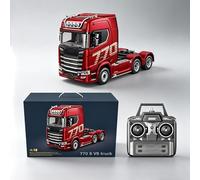 Die-cast Alloy Remote Control Semi Trailer Truck, 2.4GHz Stable Signal, Functional Headlights, 25 Meters Range