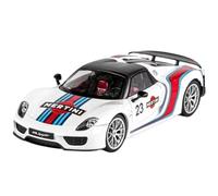 Die-cast car models 1:18 For Porsche 918 Martini Racing Alloy Car Model Suitable For Collectors Racing Replica Alloy car models(White NO.23)
