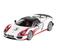 Die-cast car models 1:18 For Porsche 918 Super Sports Car Die-cast Alloy Car Model Sound And Light Pull Back Collection Alloy car models(NO.3 With box)