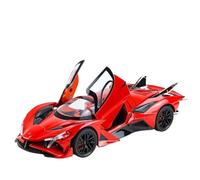 Die-cast car models 1:24 For Apollo Project EVO Sports Car Electroplating Model Sound And Light Supercar Model Scale model car(EVO Red)