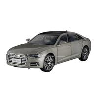 Die-cast car models 1:24 For Audi A6L RS7 Model Mini Car Alloy Die-casting Sound And Light Car Door Can Be Opened Back Alloy car models(A6L Gold)