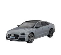 Die-cast car models 1:24 For Audi A7 Alloy Model Car Rear Wheel Pull Back Front Wheel Steering Car With Light And Sound Alloy car models(Titanium)