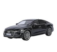 Die-cast car models 1:24 For Audi A7 Model Die-cast Alloy Vehicle Miniature Pull-back Sound And Light Door Openable Model Alloy car models(Black with box)