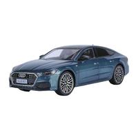 Die-cast car models 1:24 For Audi A7 Model Die-cast Alloy Vehicle Miniature Pull-back Sound And Light Door Openable Model Alloy car models(Blue with box)