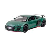 Die-cast car models 1:24 For Audi R8 V10 Plus Car Model Alloy Die-cast Rear Wheel Power Function Sound And Light Vehicle Model Alloy car models(Green)