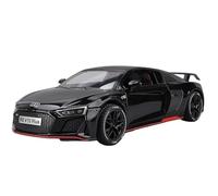 Die-cast car models 1:24 For Audi R8 V10 Plus Sports Car Model Simulation Alloy Super Car Collection Micro Car Alloy car models(Black withbox)